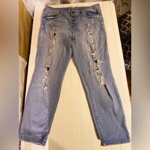 LEI Light Blue Distressed Women Jeans